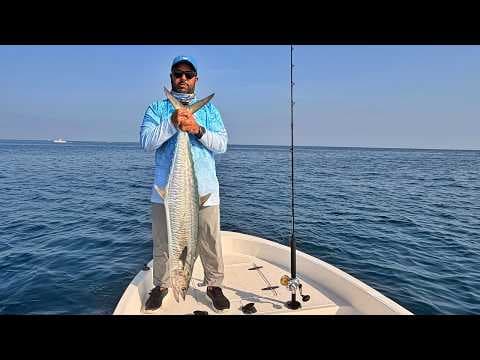 صيد كنعد بطريقة لفاح الحي Fishing in Qatar for Kingfish