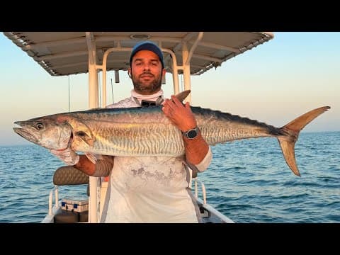 صيد كنعد عملاق في جنوب قطر Kingfish +20kg Fishing in Qatar